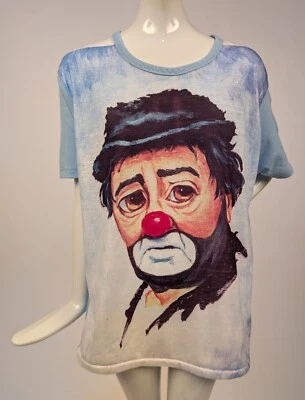DEADSTOCK VINTAGE 1970’S SAD CLOWN TSHIRT SHIRT - Image 1 of 3