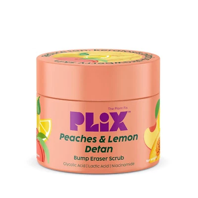 PLIX - THE PLANT FIX Peaches & Lemon Detan Bump Eraser Scrub (200g) - Image 1 of 4