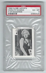 1969 Global Imports Marilyn Monroe 6 of Diamonds Graded PSA 8 pop 26 & 23 higher - Picture 1 of 2