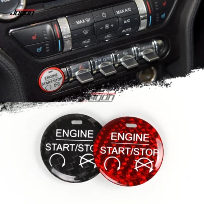 Cubierta de botón de parada de arranque de coche para Ford Mustang GT350 GT500 S550 Shelby EcoBoost Foto 1 de 4