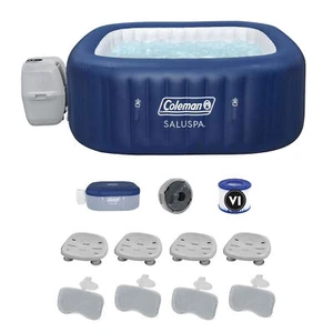 Coleman SaluSpa Atlantis Hot Tub w/Set of 4 Spa Seat & Headrest Pillows (4 Pack) - Picture 1 of 12