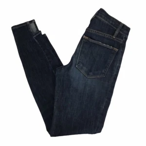 Frame Denim Jeans Damen Gr. 23 Le High Skinny Dark Wash Baumwolle Stretch Stufensaum - Bild 1 von 12