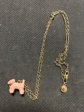 J. Crew Pink Dog Pendant Necklace