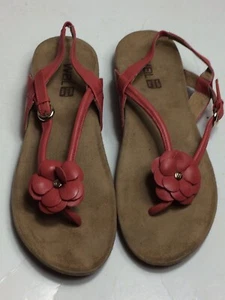 Neu ohne Etikett Display Dr Andrew Weil koralle/lachs Leder-Riemensandalen - 11/42 - Bild 1 von 8