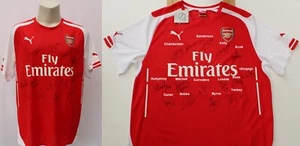 2015 Arsenal Women Squad Signed Shirt inc. Alex Scott & Chloe Kelly + COA & Map - Picture 1 of 4