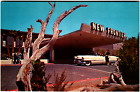 Postcard Chrome New Frontier Hotel Las Vegas, Nevada Old Car With People