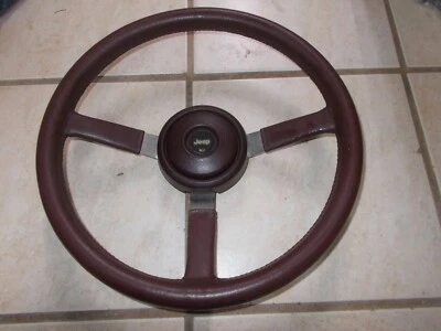 Volante envuelto en cuero 84-94 Jeep Cherokee XJ Comanche MJ Wrangler YJ  Foto 1 de 4