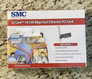 SMC Fast EZ 10/100 Mbps Ethernet PCI Newtwork Card SMC1244TX - New Sealed - Picture 1 of 3
