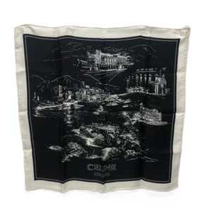 CELINE Monaco 2021 Vantana Scarf Silk Scarf silk Black/White - Picture 1 of 9