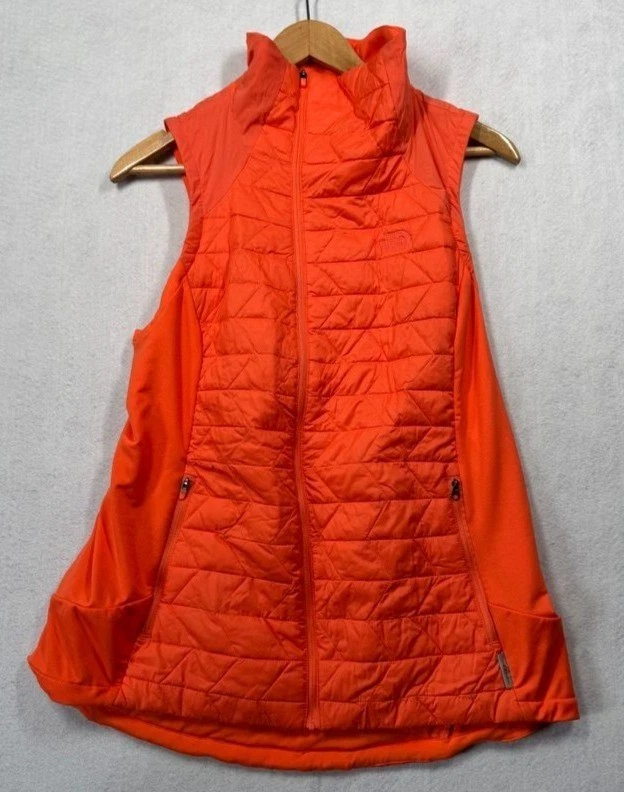 Chaleco acolchado activo The North Face ThermoBall naranja cremallera completa para mujer grande L Foto 1 de 4