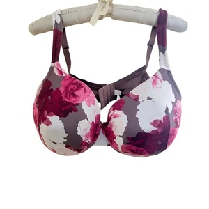 Cacique 38DD Full Coverage Underwire Bra Floral Print Padded Lined Support - Picture 1 of 4