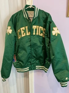 Vintage 80s 90s NBA Starter Boston Celtics Satin Jacket Basketball Sz XL USA - Picture 1 of 16