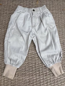 Vintage Gymboree Rainbow Tag Pants Size Small Khaki Pleated Cuffs Bubble - Picture 1 of 10