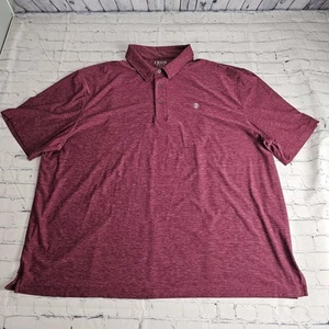 Izod Golf Polo Shirt 3XLT TALL Stretch Wine Red Short Sleeve Collared - Picture 1 of 11