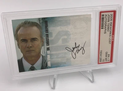 JOHN TERRY AUTO Inkworks Card LOST DR. CHRISTIAN SHEPHARD Signed PSA GEM MINT 10 - Image 1 of 4
