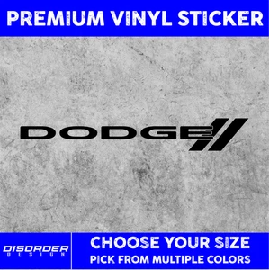 DODGE STRIPE [VINYL STICKER]-for Car/Truck WINDOW-LAPTOP-FOLDER-U PICK COLR/SIZE - Picture 1 of 6