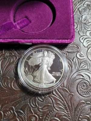 1990 S Proof $1 American Silver Eagle Dollar - Image 1 of 3