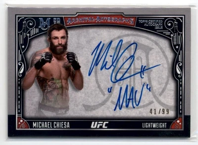 2016 Topps UFC Museum Collection Archival Autographs Michael Chiesa Auto /99 - Image 1 of 2
