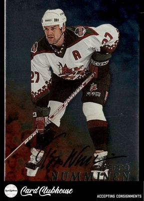 1998-99 Be a Player Autographs #106 Teppo Numminen Auto - Image 1 of 2