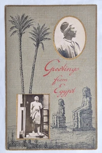1918 RPPC "ÄGYPTEN vom Gruß" ZENSIERTE POSTKARTE nach London, England - Bild 1 von 3