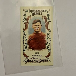 2018 Topps Allen & Ginter's Indigenous Heroes Minis Jim Thorpe #MIH-21 - Picture 1 of 2