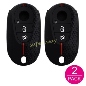 2Pcs Silicone Car Key Fob Case Cover For Mercedes Benz C S CLE GLC EQS EQE Class - Picture 1 of 7