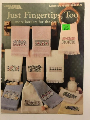 Leisure Arts JUST FINGERTIPS TOO Vintage Cross Stitch Pattern Chart Book - Image 1 of 2