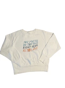 Anthropologie Morgan Harper Nichols You Matter Graphic Pullover Sweatshirt Sz SP - Picture 1 of 5