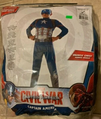 Captain America Civil War Muscle Chest Rubies Costume Boys Medium 8-10 NEW - Image 1 of 2