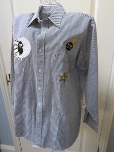 Vintage Get Lucky Mens Shirt Size M Las Vegas Gambling Western Moon Stars Sun - Picture 1 of 8