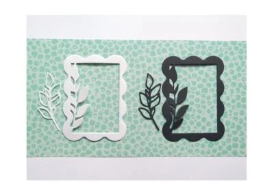 Frame with Leaves: 8 Photo Picture Frames in Heavy Glitter Cardstock - Image 1 of 3
