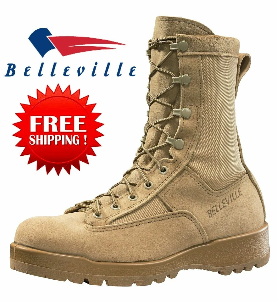 Belleville 790G Mens Brown Sz 13 Waterproof Military Combat BOOTS Tan
