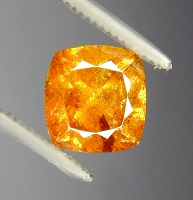 3.1ct Orange Red Sphalerite Natural Earth Mined Unheated Faceted Square Cushion - Image 1 of 4