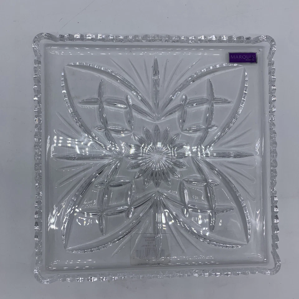 Marquis by Waterford Newberry Crystal Square Tray Plate 40000416