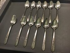 Lot of 12 Nobility ROYAL ROSE Silver Plate Spoons