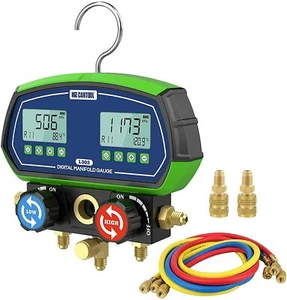 Digitale Monteurhilfe Klimaanlage Manometer HLKK Vakuum Druckprüfgerät Lecktest - Bild 1 von 18