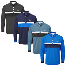 Mens Golf Polo Shirt 2024 Stuburt Motion Long Sleeve Breathable Quick Dry Top