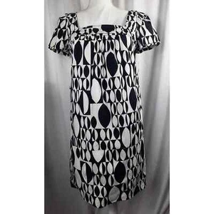Maggly London Black White square neckline fully lined shift dress - Picture 1 of 11