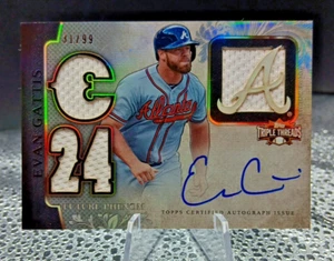 2014 Topps Triple Threads Future Phenoms Evan Gattis /99 #129 Auto Atlanta - Picture 1 of 2