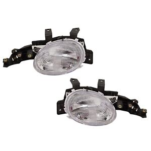 Headlight Set For 95-99 Dodge Neon Plymouth Neon Left & Right Side w/ bulb