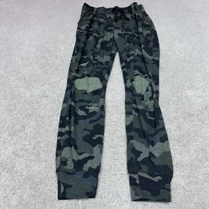 Express Jogger Women’s Green Distressed Camouflage Drawstring Size Small - Picture 1 of 12