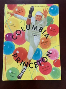 Programa de fútbol universitario vintage PRINCETON vs COLUMBIA 2 DE OCTUBRE DE 1954 RARO EN MUY BUEN ESTADO+ - Imagen 1 de 2
