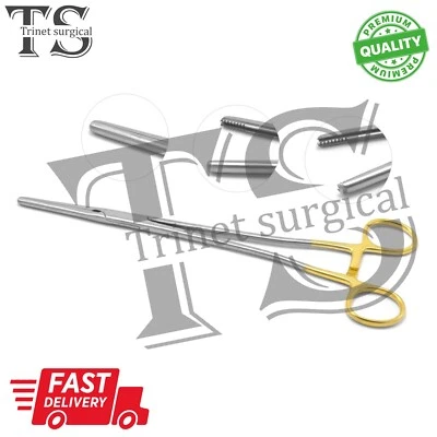 Abrazaderas de histerectomía Zeppelin abrazadera Zed recta dientes atraumáticos ginecología Foto 1 de 4