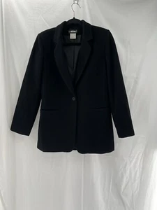 Harve Bernard Blazer Women’s Sz 6 Wool Nylon Cashmere Black Career Professional - Bild 1 von 7