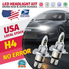 Canbus H4 Led Headlight Super Bright Bulbs Kit White16000lm High/Low Beam 6000K