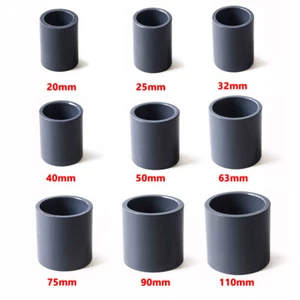 PVC-U Gerade Klebe Fittings Klebefittinge Verbinder Muffe Adapter 20-110mm - Picture 1 of 6