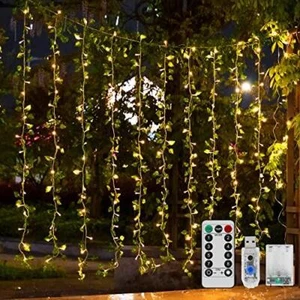 Alpha Decor Ivy for Bedroom, 12 Total 240 LED Curtain String Lights, Fake - Picture 1 of 6