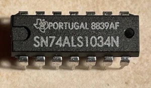 T.I. SN74ALS1034N 74ALS1004 Hex Non Inverting Driver - NOS - Picture 1 of 1