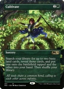 Cultivate 317 Borderless Alternate Art Core Set 2021 M21 MTG LP Lightly Played - Picture 1 of 1