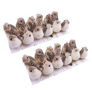 24 Pcs Artificial Simulation Birds Feather Mini Bird Decorative Fake Birds fo... - Picture 1 of 6
